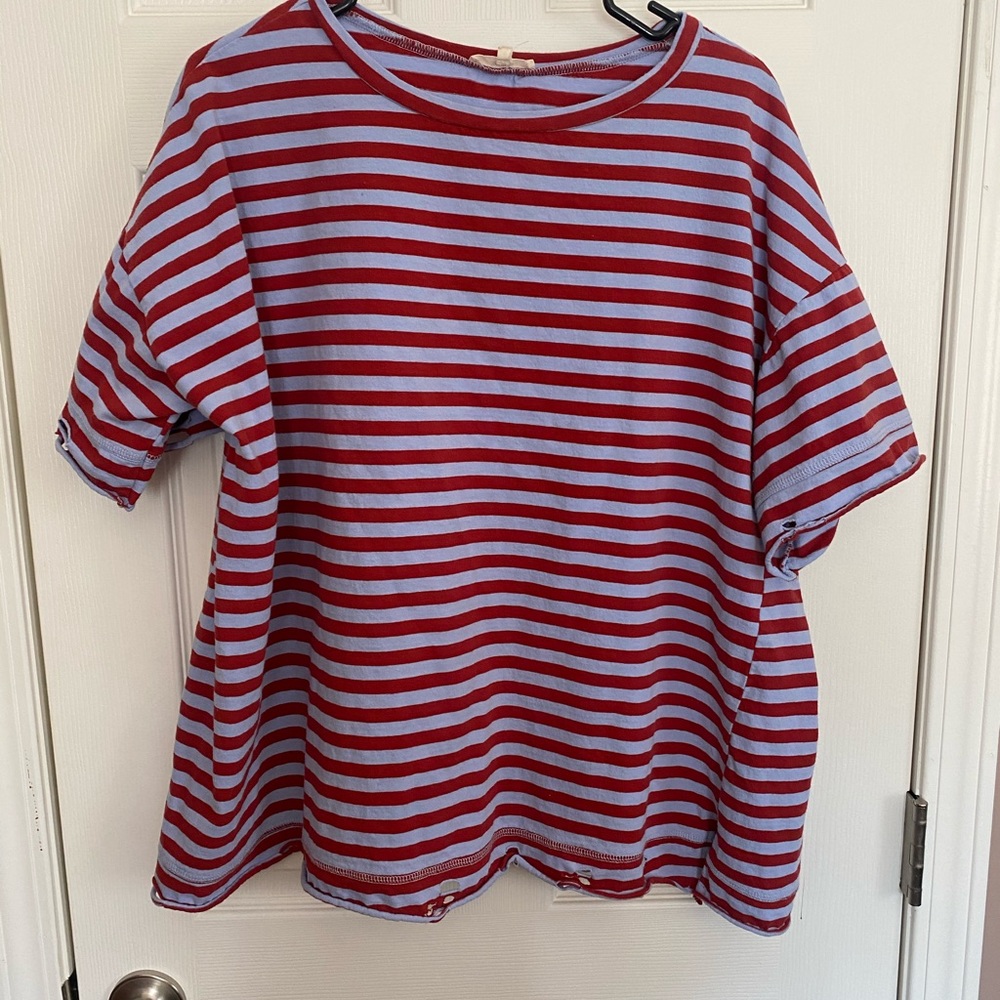 Distressed striped Tshirt